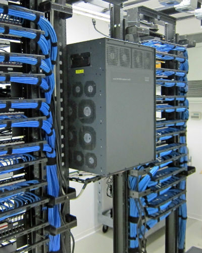 an array of ethernet patch cables