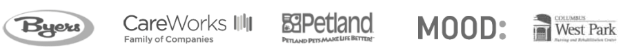 Past client logos: Byers Auto, Care Works, Petland, Mood, and West Park Nursing Past client logos: Byers Auto, Care Works, Petland, Mood, and West Park Nursing